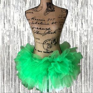 Awesome Puffy Green Tulle Tutu! One Size Fits Most
